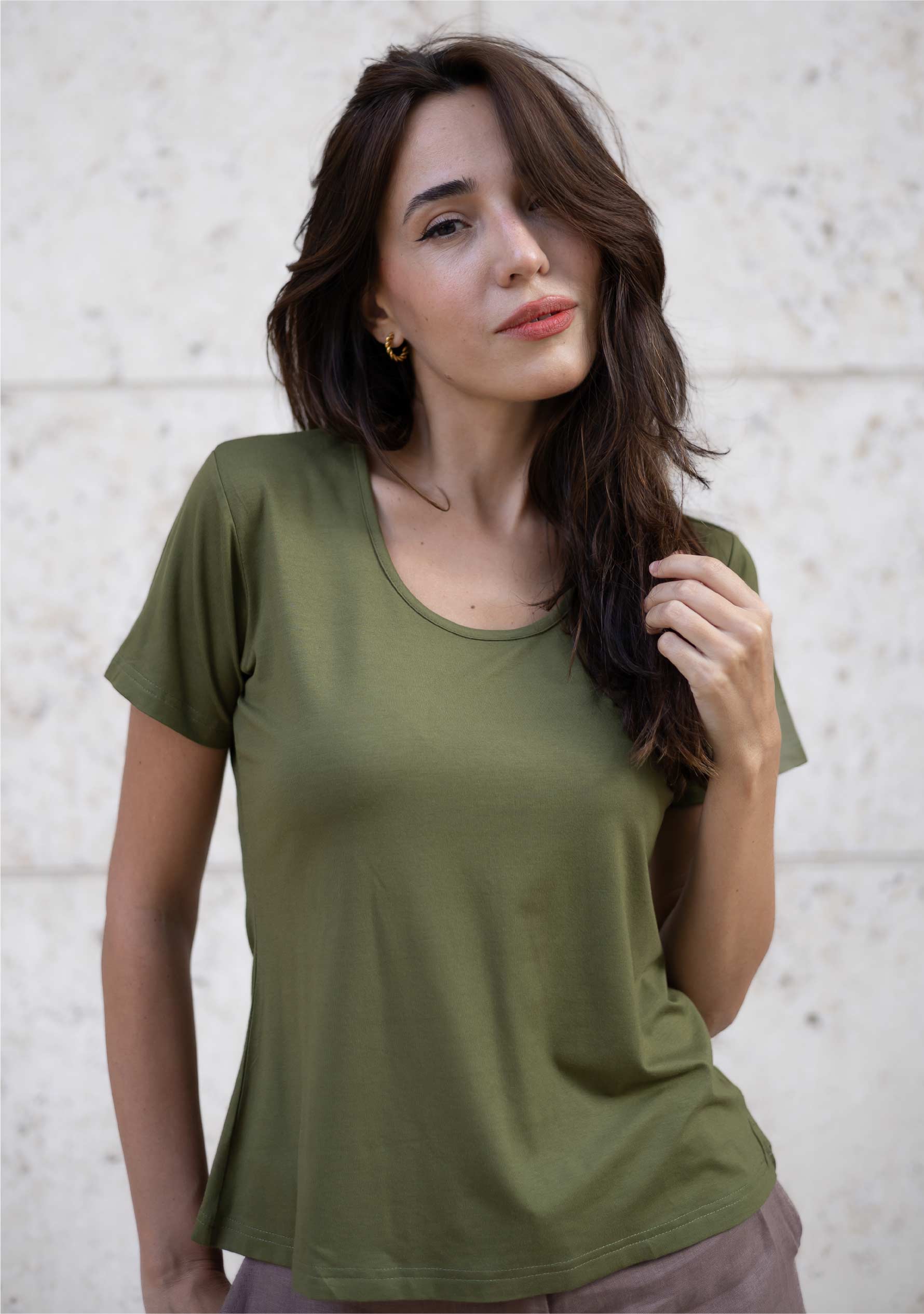 Bamboo Round Neck-T-Shirt for Women